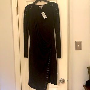 NEVER WORN GREY OZOZ cotton dress with stud detail